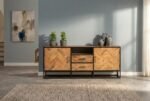 PRITI Wooden Dresser Sideboard 180 cm (Solid Wood )