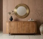 PRITI Sideboard Light Brown 180 cm (Solid Wood )