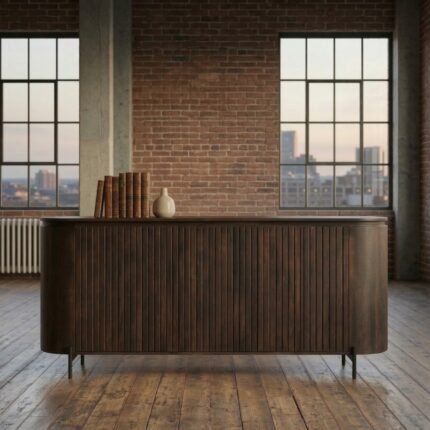 Sideboard Dresser Dark Brown 180 cm (Solid Wood) – PRITI