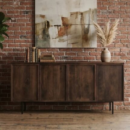 Sideboard with Doors & Metal Legs – 180 cm – PRITI