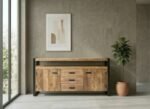 PRITI Wooden Sideboard 180 cm (Solid Mango Wood )