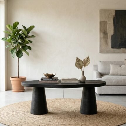 PRITI Black Finish Coffee Table