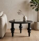 PRITI Coffee Table black Wood