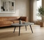 PRITI Curved Mono Coffee Table | Tea Table for Living Room