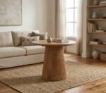 PRITI Side Table Light brown Ø50cm