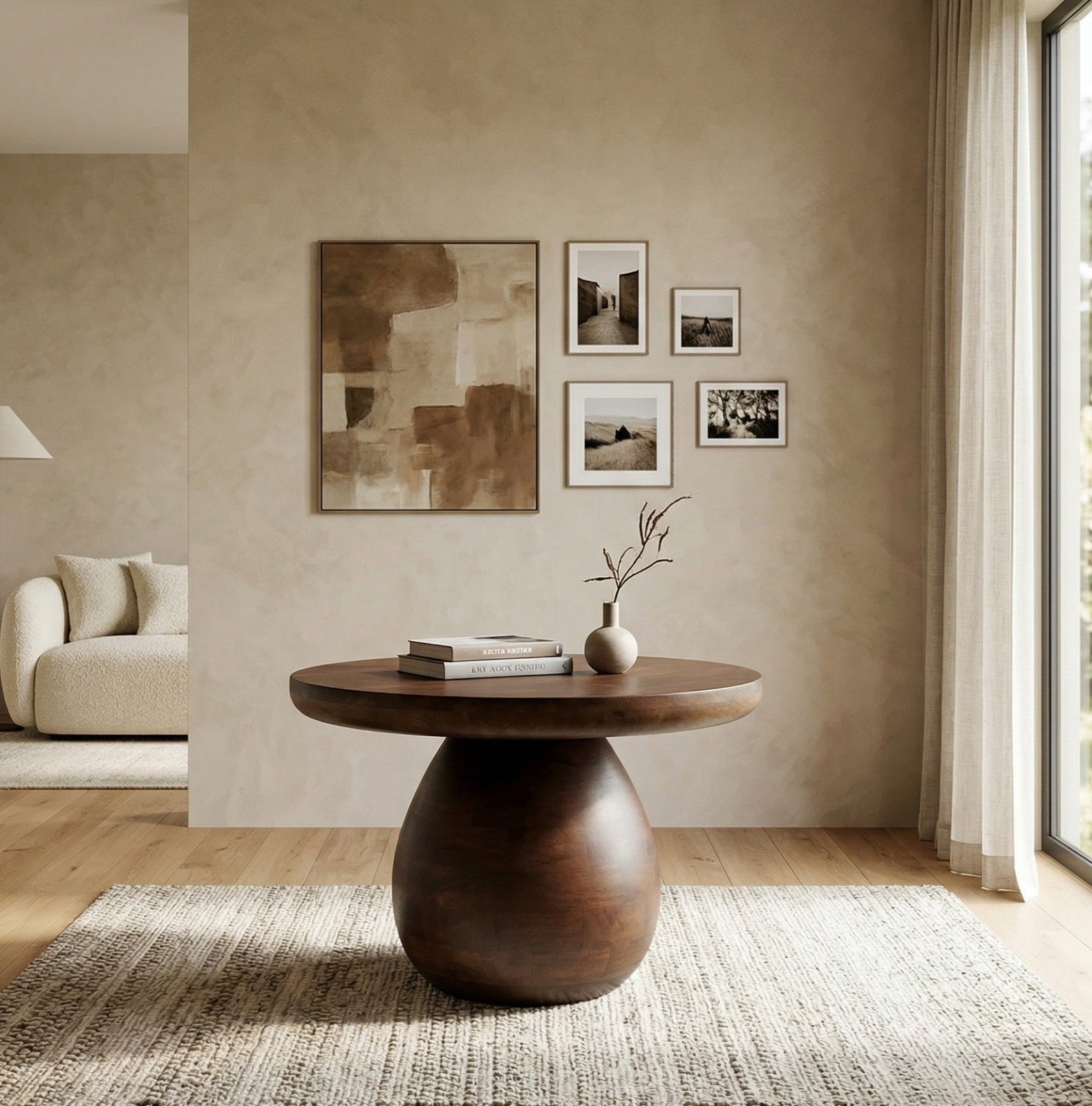 PRITI Wooden Brown Coffee Table (Solid Wood) PRITI Wooden Brown Coffee Table (Solid Wood)