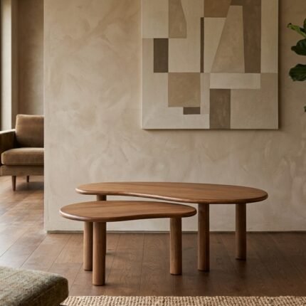 PRITI Wooden Coffee Table Set