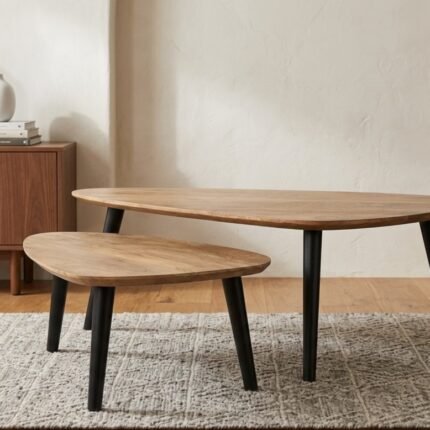 PRITI Wooden Coffee Table Set of 2