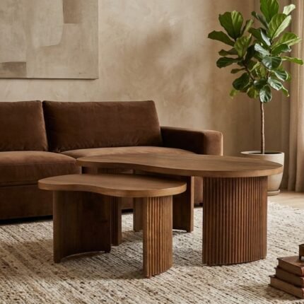 PRITI Wooden Coffee Table Set of 2