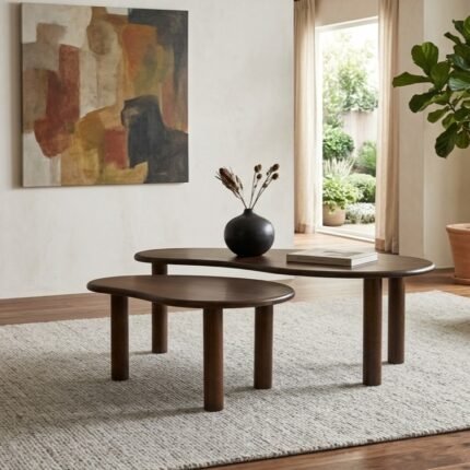 PRITI Wooden Coffee Table Set of Two