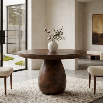 PRITI Wooden Handicraft Coffee Table (Solid Wood)