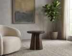 PRITI Wooden Round Coffee Table (Solid Wood)