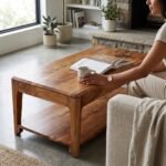 Wooden Rectangular Coffee Table - PRITI - Image 3