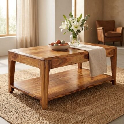 Wooden Rectangular Coffee Table – PRITI