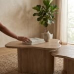 PRITI Wood Coffee Table Set Natural - Image 3