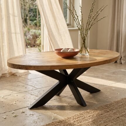 PRITI Wooden Coffee Table Oval