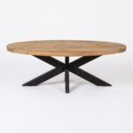 PRITI Wooden Coffee Table Oval - Image 3