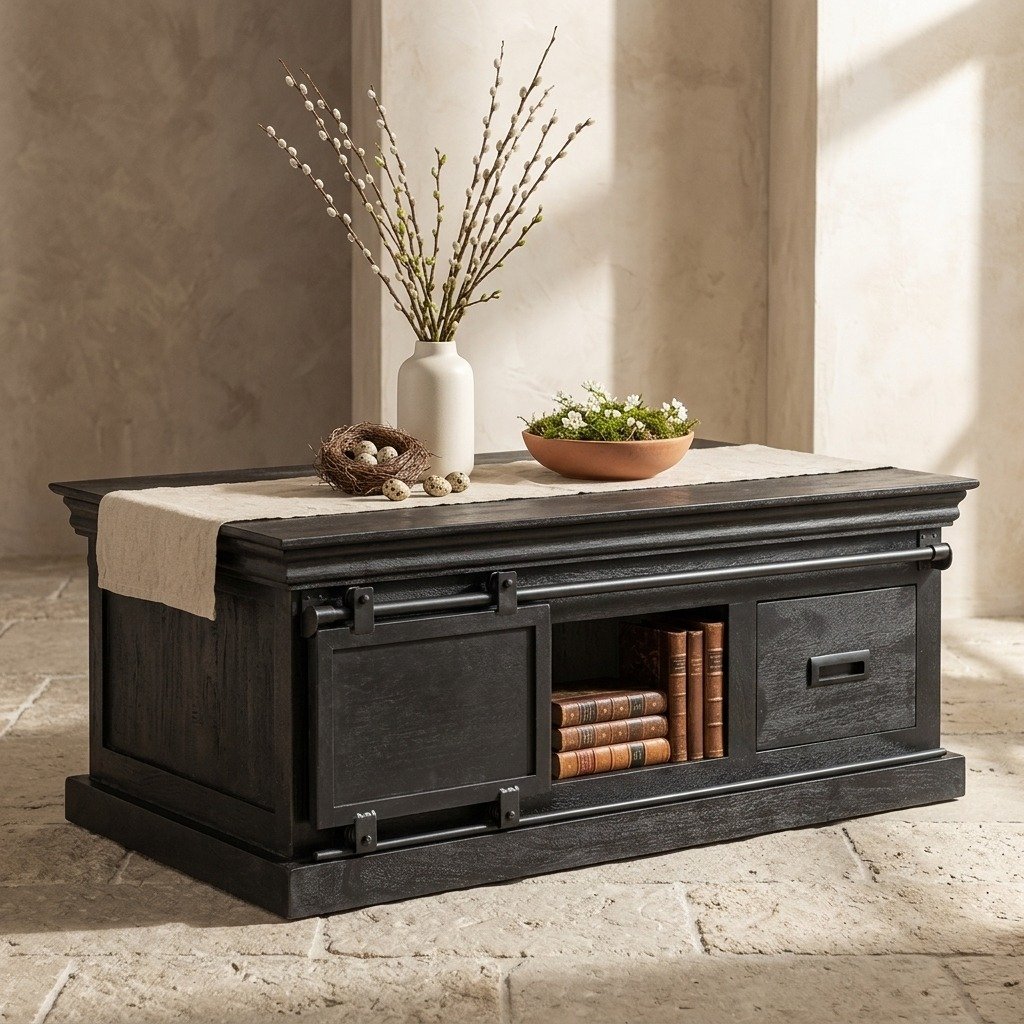 ble 120 cm Black Solid Wood - PRITI ble 120 cm Black Solid Wood - PRITI