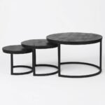 Triplet Coffee Table Set with Metal Legs - PRITI - Image 4