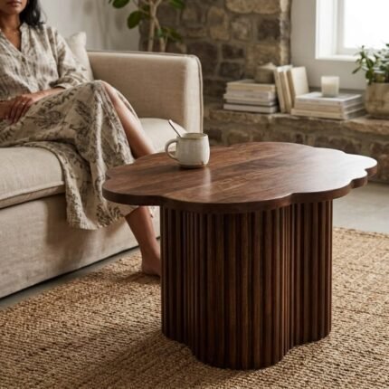 Wood Coffee Table in Dark Finish – PRITI