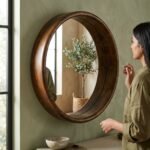 PRITI Modern Round Wall Mirror (Stylish Home Décor)