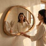 PRITI Modern Wall Mirror 80 (Stylish Home Décor)