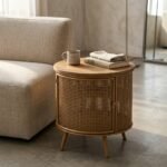 PRITI Round Rattan Side Table