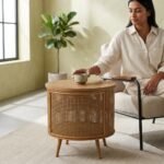 PRITI Round Rattan Side Table