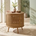 PRITI Round Rattan Side Table - Image 3