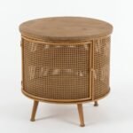PRITI Round Rattan Side Table