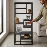 PRITI Shelving Unit 80 cm Black - Image 3
