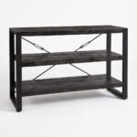 PRITI Wooden Bookcase 120 cm Black - Image 3
