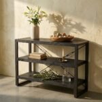 PRITI Wooden Bookcase 120 cm Black