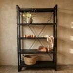 PRITI Wooden Bookcase 120 cm Black