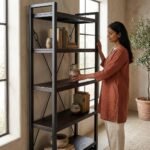 PRITI Wooden Bookcase 120 cm Black