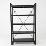 PRITI Wooden Bookcase 120 cm Black - Image 5