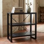 PRITI Wooden Bookcase 90 cm Black