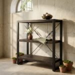 PRITI Wooden Bookcase 90 cm Black
