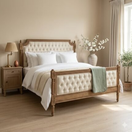Carved Deep Button Bed – PRITI