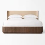 PRITI Brown Wooden Bed