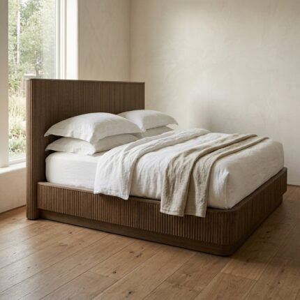PRITI Panel Bed (Solid Wood)