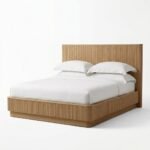 PRITI Solid Mango Wood Panel Bed
