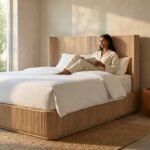 PRITI Solid Mango Wood Shelter Bed - Image 2