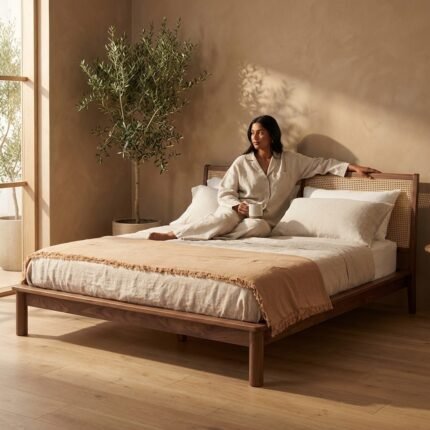 PRITI Solid Wood Bed