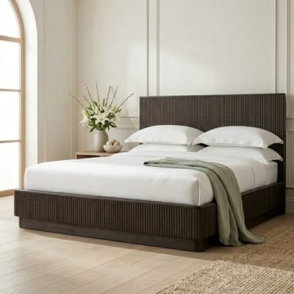 PRITI Wooden Panel Bed (Solid Wood )