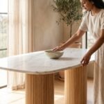 6-Seater Marble Top Dining Table - PRITI - Image 3