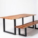 6-Seater Wooden Top Dining Table with U-Shape Leg - PRITI