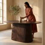 Dining Table Dark Brown 180 cm (Solid Wood) - PRITI - Image 2