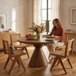 PRITI Handicraft Brown Dining Table (Solid Mango Wood )