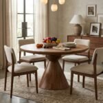 PRITI Handicraft Brown Dining Table (Solid Mango Wood ) - Image 3
